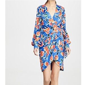 Jonathan Simkhai Acapulco Wrap Dress Citrus Bloom